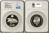 Charles III silver Proof "Millennium Falcon" 10 Pounds (5 oz) 2024 PR69 Ultra Cameo NGC, Mintage: 206. Star Wars - Iconic Vehicles series. First Relea...