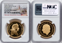 Charles III gold Proof "King Charles II" 100 Pounds (1 oz) 2023 PR70 Ultra Cameo NGC, Mintage: 261. British Monarchs series. First Releases. Accompani...