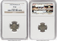 British Colony. Elizabeth II copper-nickel Proof 3 Pence 1968 PR66 NGC, KM8. With a reported mintage of just 10 pieces, this near perfect specimen boa...