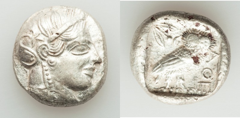 ATTICA. Athens. Ca. 440-404 BC. AR/AE fourée tetradrachm (23mm, 15.39 gm, 9h). X...