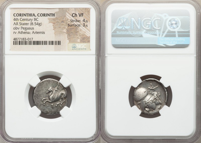 CORINTHIA. Corinth. Ca. 345-300 BC. AR stater (20mm, 8.54 gm, 9h). NGC Choice VF...