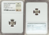 CILICIA. Uncertain mint. Ca. 4th century BC. AR obol (11mm, 0.71 gm, 8h). NGC MS 4/5 - 4/5. Male head left, wreathed in grain ears / Eagle standing le...