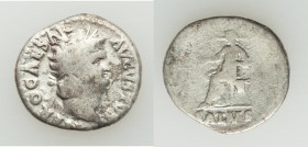 Nero (AD 54-68). AR denarius (19mm, 3.02 gm, 6h). Fine. Rome, AD 65-66. NERO CAESAR-AVGVSTVS, laureate head of Nero right / SALVS, Salus enthroned lef...