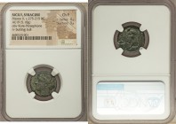 ANCIENT LOTS. Greek. Ca. 336-187 BC. AR and AE Lot of three (3). NGC VG-Choice Fine. Includes: SICILY. Hieron II (275-215 BC), AE19, NGC Choice Fine /...