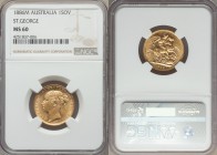 Victoria gold "St. George" Sovereign 1886-M MS60 NGC, Melbourne mint, KM7. 

HID09801242017