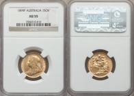 Victoria gold Sovereign 1899-P AU55 NGC, Perth mint, KM13. 

HID09801242017