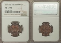 British Protectorate 1/2 Cent 1886-H MS63 Red and Brown NGC, Heaton mint, KM1.

HID09801242017