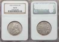 George V 50 Cents 1920 AU55 NGC, Ottawa mint, KM25a.

HID09801242017