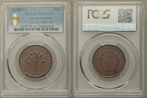 Lower Canada Bouquet Sou Token ND (c. 1836) MS63 Brown PCGS, LC-3AC, Br-714. 

HID09801242017