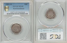 Newfoundland. Victoria 10 Cents 1882-H XF45 PCGS, Heaton mint, KM3. 

HID09801242017