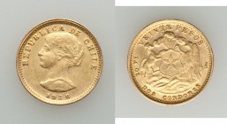 Republic gold 20 Pesos 1926-So Good XF (light surface hairlines), Santiago mint, KM168. 18mm. 4.06gm. AGW 0.1177 oz. 

HID09801242017