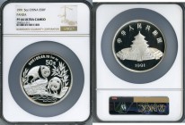 People's Republic silver Proof Panda 50 Yuan (5 oz) 1991 PR66 Ultra Cameo NGC, KM353.

HID09801242017