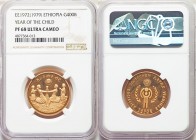 Republic gold Proof 400 Birr EE 1972 (1979) PR68 Ultra Cameo NGC, KM60. Year of the Child issue. AGW 0.4968 oz. 

HID09801242017