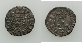Anglo-Gallic. Henry VI (1422-1461) Obole (Maille Tournois) ND (from 4 June 1423) About XF, Rouen mint, Elias-317 (RR), W&F-445 1/a (R2). 17mm. 0.81gm....