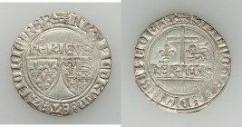 Anglo-Gallic. Henry VI (1422-1461) Grand Blanc ND AU, Rouen mint, Lion mm, Elias-287, W&F-406A 1/a. 27mm. 3.08gm. Exceptional quality for the type, th...