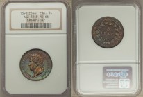 Louis Philippe I bronze Essai 5 Centimes MS66 Brown NGC, MAZ-1145, Gad-145. Electric Blue Toning over P/L Surfaces. 

HID09801242017