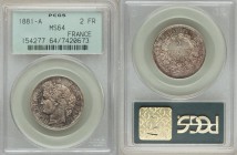 Republic 2 Francs 1881-A MS64 PCGS, Paris mint, KM817.1.

HID09801242017