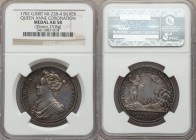 Anne silver Coronation Medal 1702 AU58 NGC, MI-228-4. By J. Croker. Commemorating the coronation of Anne. Obv. Diademed and draped bust left. Rev. Ann...