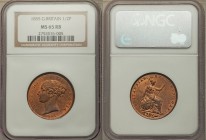 Victoria 1/2 Penny 1855 MS65 Red and Brown NGC, KM726. 

HID09801242017