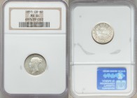 Victoria 6 Pence 1851 MS64 NGC, Royal mint, KM733.1, S-3908. Frosty, with semi-prooflike obverse fields. 

HID09801242017