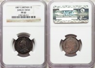 Victoria Proof Shilling 1887 PR63 NGC, KM761, S-3926. Nice gunmetal blue toning on this Jubilee Issue with a mintage of 1,084 pieces. 

HID09801242017