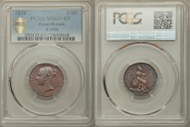 Victoria 3-Piece Lot of Certified Minors PCGS, 1) Farthing 1838 - MS63+ Brown, S-3950 2) Penny 1898 - MS64 Red and Brown, S-3961 3) Shilling 1875 - XF...