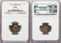 George V Pair of Certified Proofs 1911 NGC, 1) 6 Pence - PR66, KM815 2) Shilling - PR65, KM816 Sold as is, no returns. 

HID09801242017