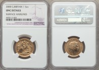 Elizabeth II gold Sovereign 2000 UNC Details (Surface Hairlines) NGC, KM1002.

HID09801242017