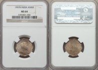 British India. Edward VII 3-Piece Lot of Certified Anna NGC, 1) Anna 1907-b - MS64, Bombay mint, KM504 2) Anna 1908-b - MS64, Bombay mint, KM504 3) An...