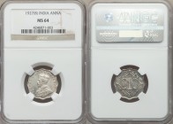 British India. George V 5-Piece Lot of Certified Annas NGC, 1) Anna 1927-(b) - MS64 2) Anna 1927-(c) - MS64 3) Anna 1928-(c) - MS62 4) Anna 1929-(c) -...