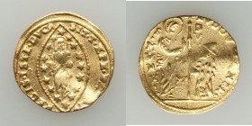 Venice. Ludovico Manin (1789-1797) gold Zecchino ND Good XF (cleaned, slightly bent), KM755, CNI-VIIIb.71var (pellet placement). 3.46gm. LVDOV • MANIN...