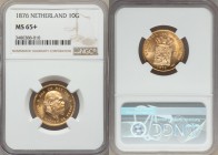 Willem III gold 10 Gulden 1876 MS65+ NGC, KM106.

HID09801242017