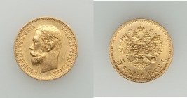 Nicholas II gold 5 Roubles 1902-AP AU, St. Petersburg mint, KM-Y62. 19mm. 4.31gm. AGW 0.1245 oz. 

HID09801242017