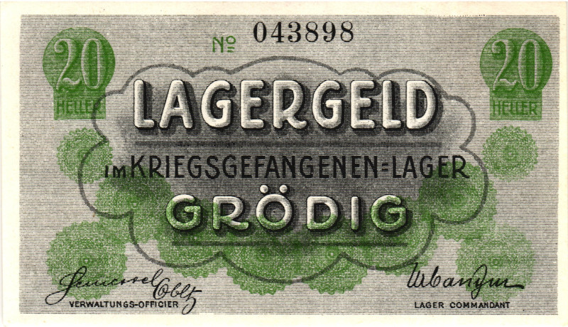 Austria POW Camp Grödig 20 Heller 1914 - 1918 (ND) Lagergeld - WW I

# 043898;...