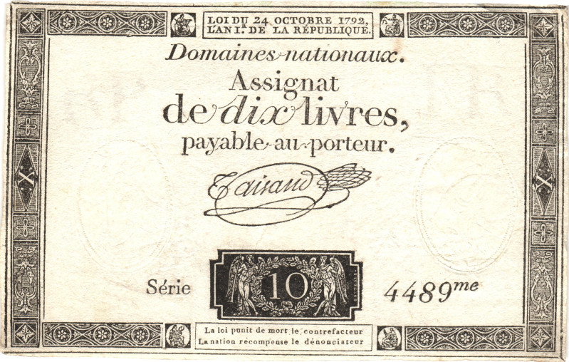 France 10 Livres 1792

P# A66b, N# 211789; # 4489; XF