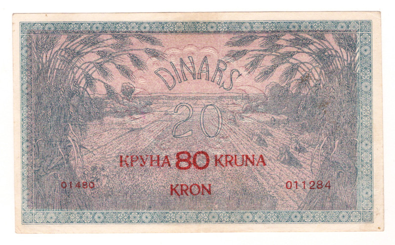 Yugoslavia 80 Kruna 1919

P# 18, N#238482; # 01480 011284; XF