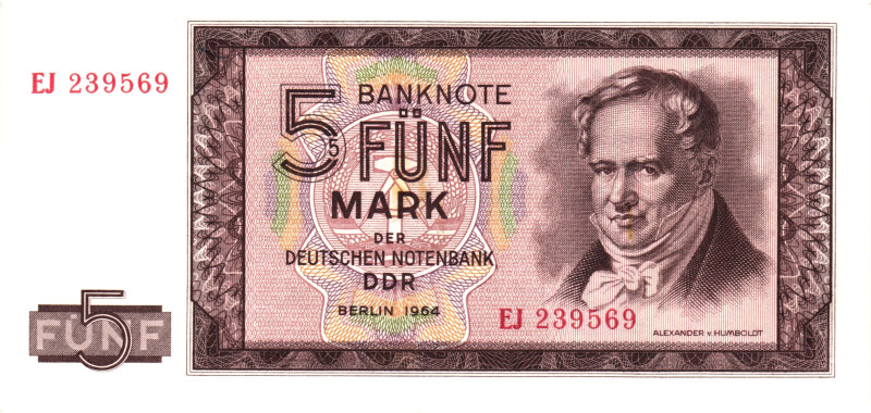 Germany - DDR 5 Mark 1964

P# 22, N# 206357; # EJ 239569; UNC