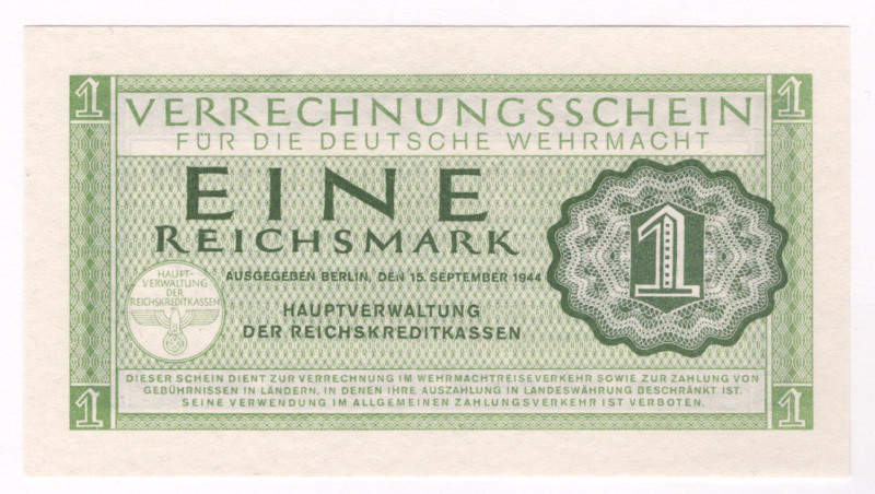 Germany - Third Reich Armed Forces 1 Reichsmark 1944

P# M38, UNC