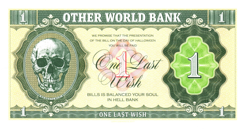 Great Britain 1 Last Wish 2017

# Z 228; Fantasy Banknote; BUNC