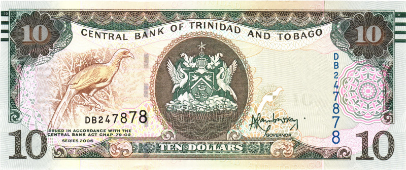 Trinidad & Tobago 10 Dollars 2006

P# 57a, N# 210900; # DB 247878; UNC