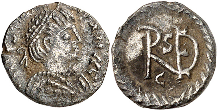 OSTROGOTHS. Ravenna. Witigis, 534-535. Quarter Siliqua (Silver, 10 mm, 0.63 g, 2...