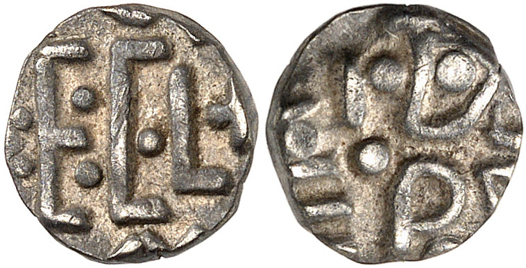 MEROVINGIANS, Oise. Senlis. Bishopric, Circa 725-775. Denier (Silver, 10 mm, 1.2...