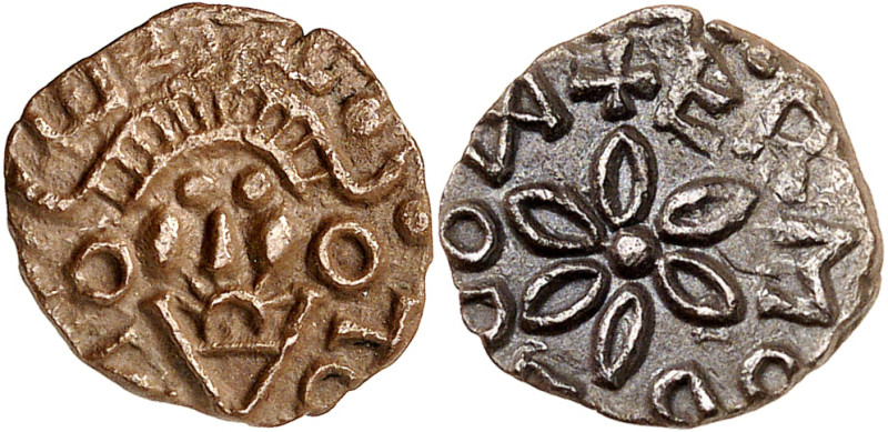 MEROVINGIANS, Seine-Maritime. Rouen. Circa 725-750. Denier (Silver, 14 mm, 1.16 ...