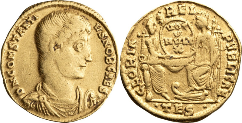 Constantius Gallus as Caesar. Solidus; Constantius Gallus as Caesar; 351-354 AD,...