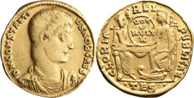 Constantius Gallus as Caesar. Solidus; Constantius Gallus as Caesar; 351-354 AD, Thessalonica, Solidus, 3.96g. RIC-151, Depeyrot-9/2. Obv: D N CONSTAN...