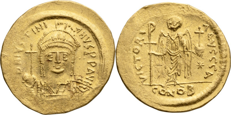 Justinian I. Solidus; Justinian I; Constantinople, c. 542-565 AD, Solidus, 4.45g...