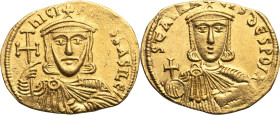 Nicephorus I. Solidus; Nicephorus I; Constantinople, 802-811 AD, Solidus, 4.47g. DO-2c.2, S-1604. Obv: Crowned and draped facing bust of Nicephorus, h...