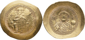 Constantine IX. AR Histamenon Nomisma; Constantine IX; Constantinople, 1042-1055 AD, Histamenon Nomisma, 4.31g. Berk-302, DO-2a, S-1829. Obv: Christ s...