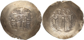 John III,. 1/4 Hyperpyron; John III,; Magnesia, 1222-1254 AD, Hyperpyron, 3.91g. DO-5, S-2073. Obv: IC - XC Christ, nimbate, seated facing on throne, ...