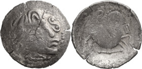 Celtic. Tetradrachm; Celtic; Tetradrachm, 8.97g. Derek Allen, Catalogue of the Celtic Coins in the British Museum, Vol. I, Silver Coins of the East Ce...